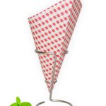 Pommes Frites Spitztüten / Brabanter Karo (Rot-Weiß) / 40 Stück