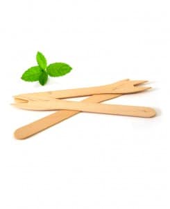 Wooden french fry fork
