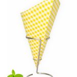 Pommes Frites Spitztüten / Gelbes Karo / 40 Stück