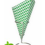 Pommes Frites Spitztüten / Grünes Karo / 40 Stück