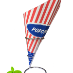 Pommes Frites Spitztüten / Popcorn-Druck / 40 Stück