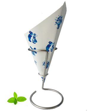 Pommes Frites Spitztüten <BR> Delfter Blau <br> 40 Stück
