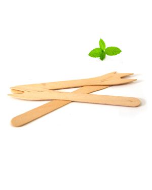 Pommes Holzgabeln, 12,1 cm, 40 Stück