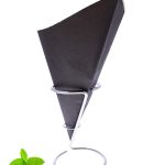 Pommes Frites Spitztüten / Schwarz / BIO Braunes Papier / 40 Stück